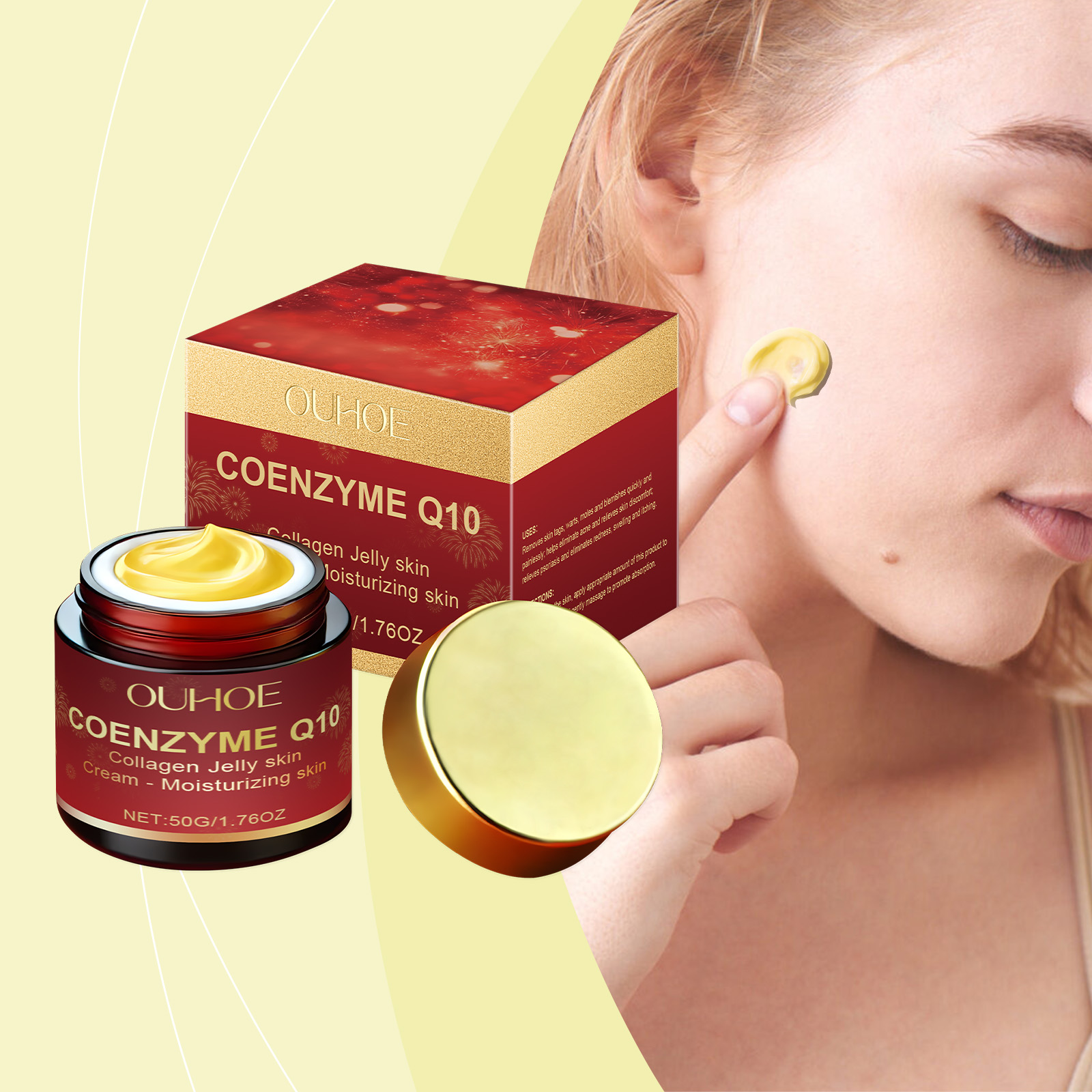 ครีมบำรุงผิว OUHOE ที่มีส่วนผส - Coenzyme Q10 Cream บทวิจารณ์และราคา